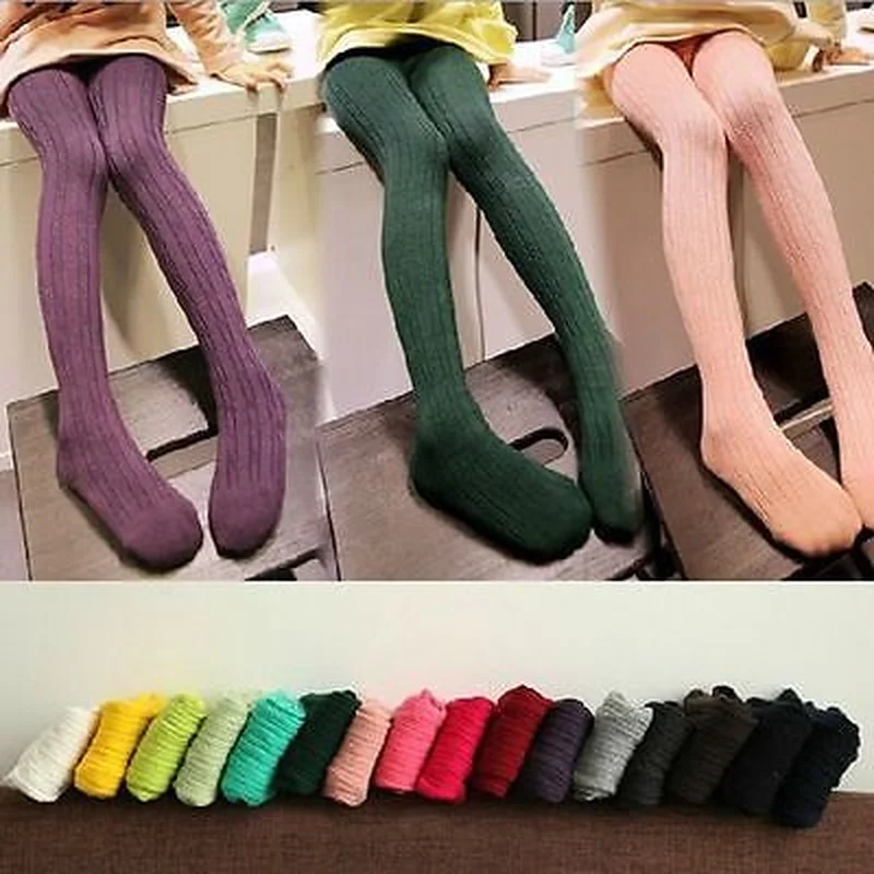 

High Quality Fashion Kids Toddlers Cotton Leg Warmer Girl Pantyhose Stretch Stockings Kid children Solid Candy Color Tights 0-6T