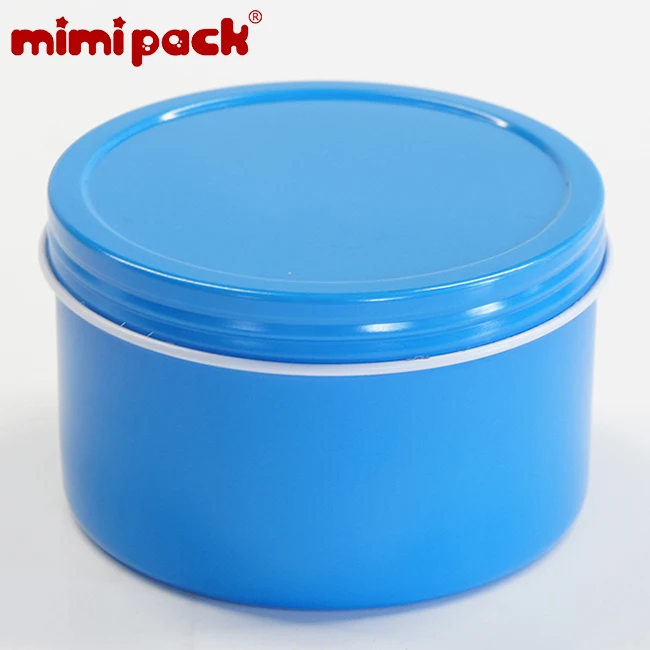 Mimipack 24 шт. металлические глубокие круглые жестяные коробки с винтовой крышкой, жесть жевательная резинка Конфета разное Органайзер(6 цветов - Цвет: Azure