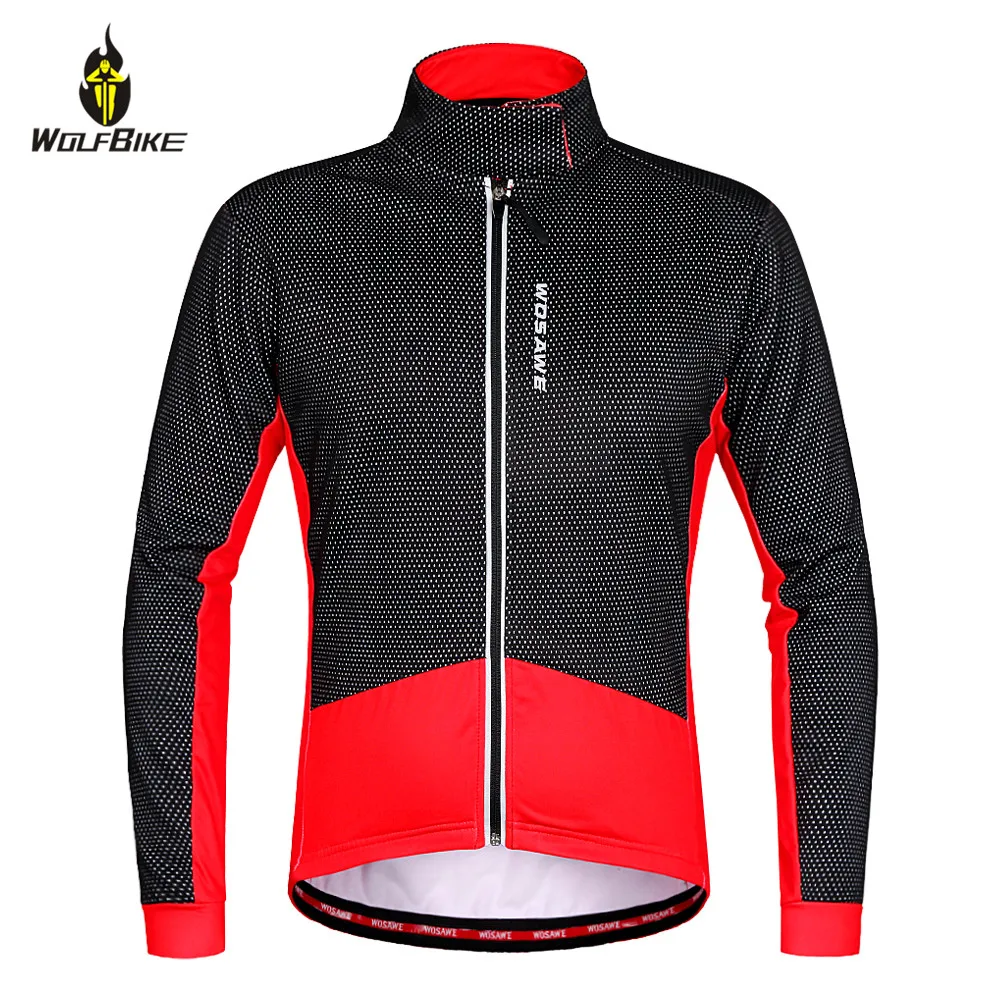WOSAWE зимние осенние велосипедные куртки теплое флисовое пальто ветрозащитная