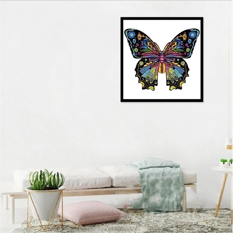 

Wooden Puzzle Butterfly Family Game Play Jigsaw Unique Shaped Animal Jigsaw Gift for Adults and Kids Wood DIY A23 21 Dropship