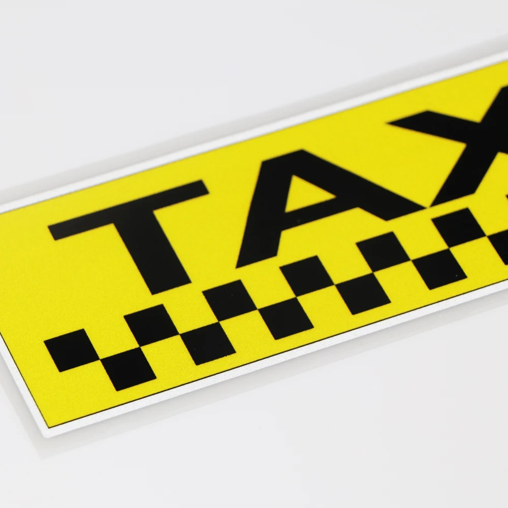

YOJA 20X6.2CM Interesting Taxi Vinyl Decal Colour Car Stickers Word ZT3-0060
