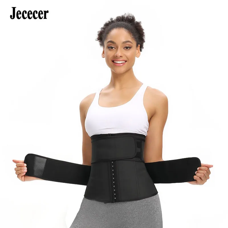 

Jececer Women Waist Cincher Belt Sauna Sweat Latex Corset Belts Tummy Control Slim Belly Girdle Sports Workout Waist Trainer