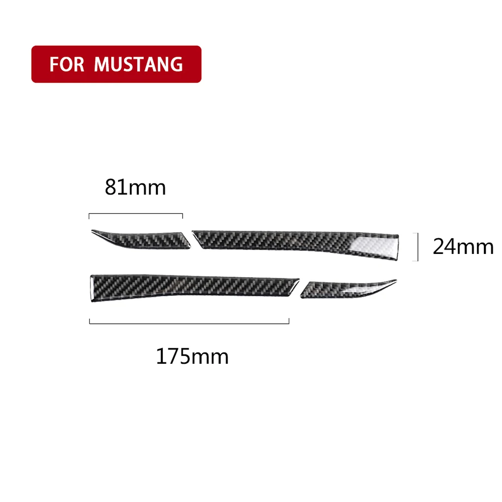 

Replacement For Mustang 2015-2017 4pcs/set Rearview Mirror Cover Trim Stickers Carbon Fiber Decorations