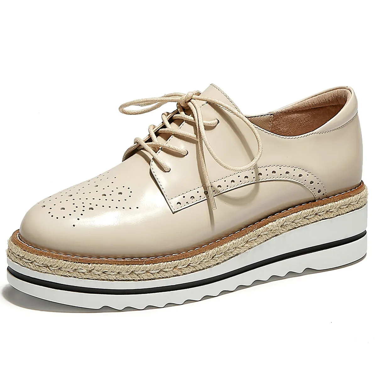 Женские туфли-оксфорды из натуральной кожи на шнуровке плоская подошва удобные