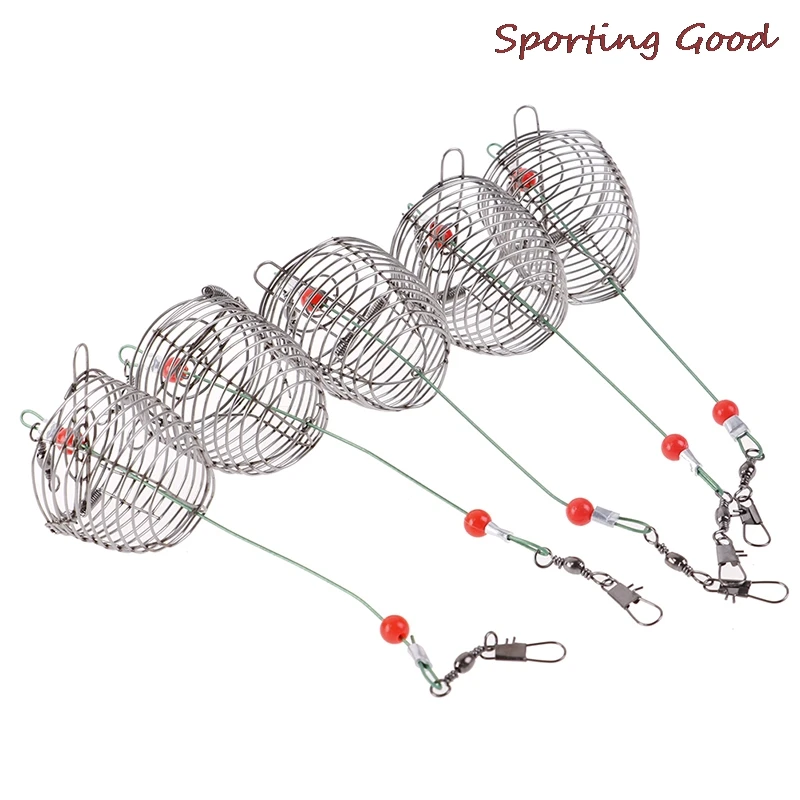 1/5 шт. приманка из нержавеющей стали рыболовная коническая клетка аксессуар для