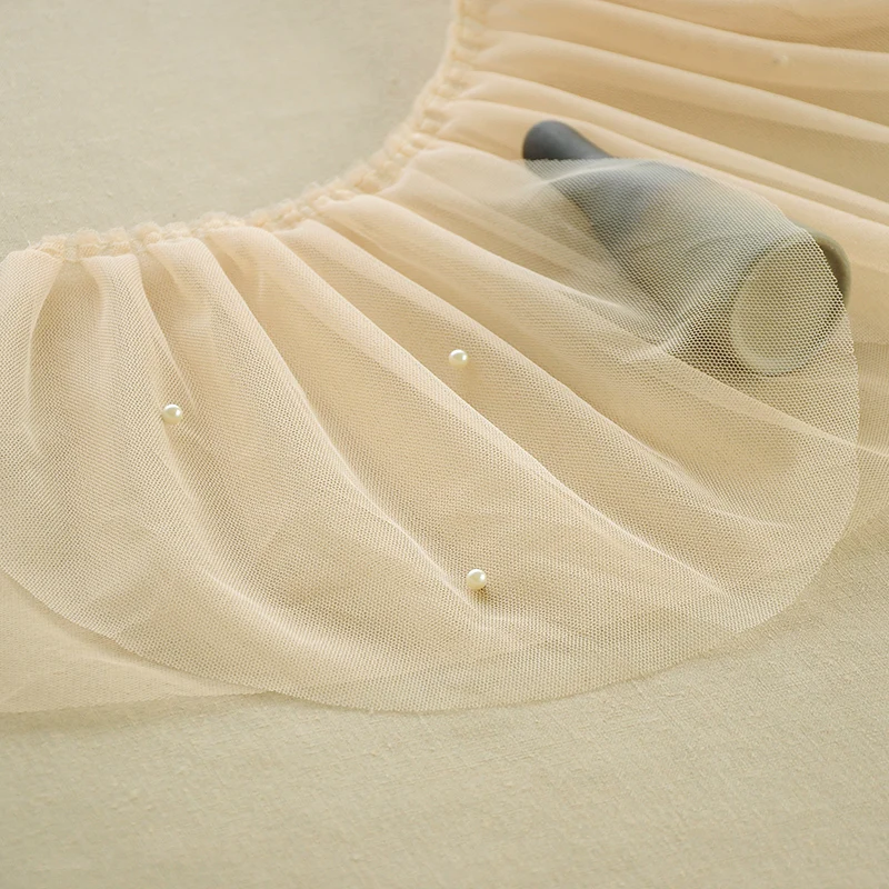 3 метра 25 см ширина белый розовый с оборками кружевная отделка жемчужная