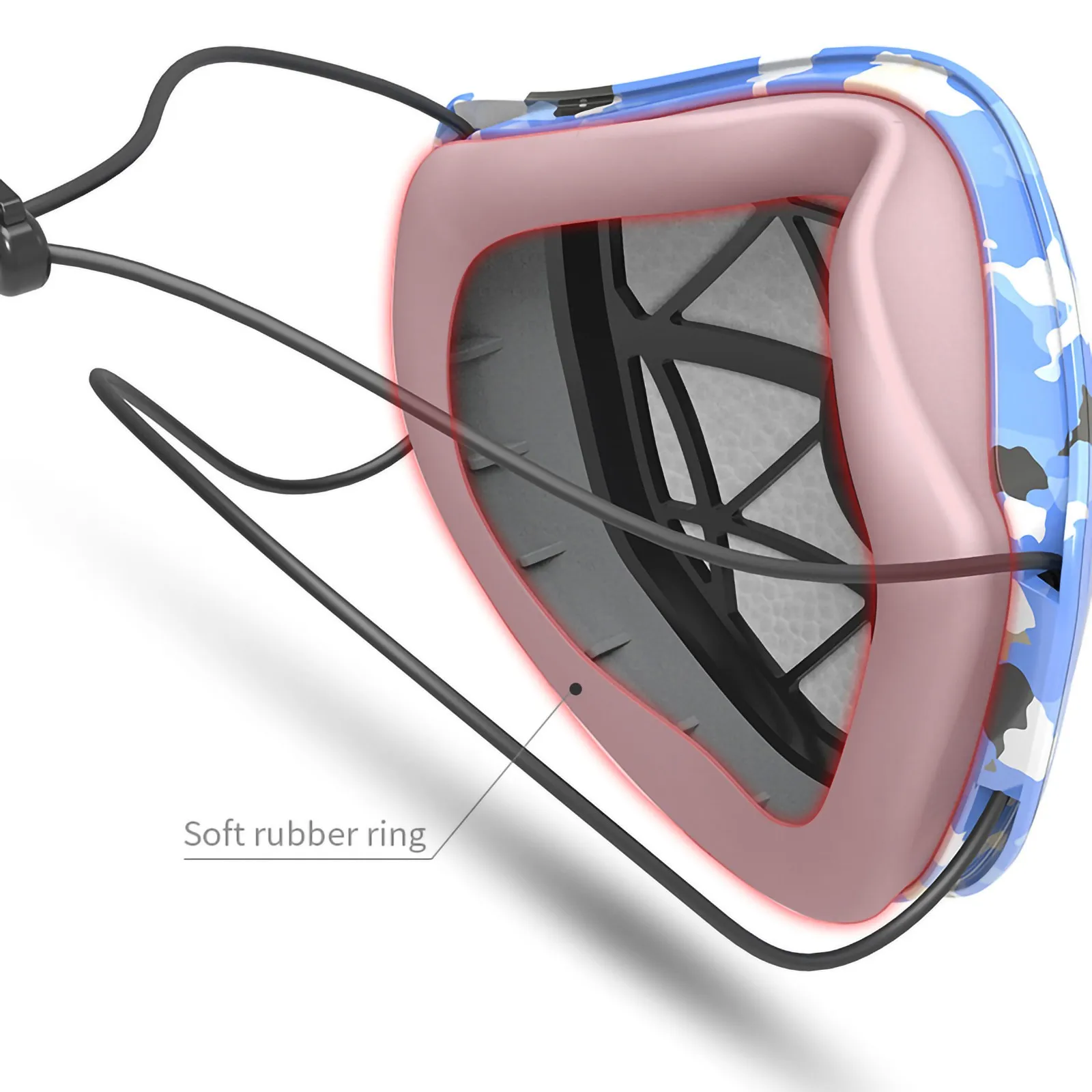 Маски силиконовые однотонные для взрослых с крючком ушей|Аксессуары костюмов| |
