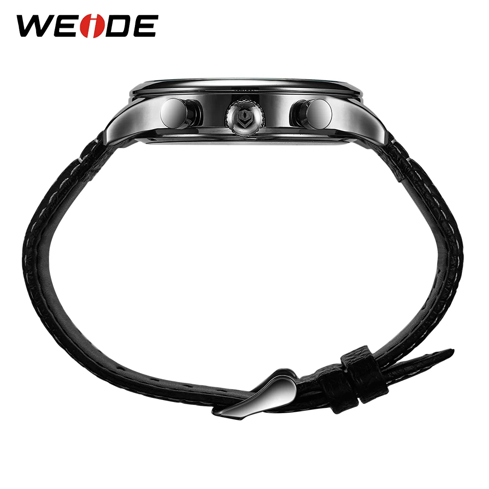WEIDE мужские классические спортивные модели аналоговые военные армейские часы с кожаным коричневым ремешком с маленьким циферблатом кварцевые наручные часы Relogio Masculino