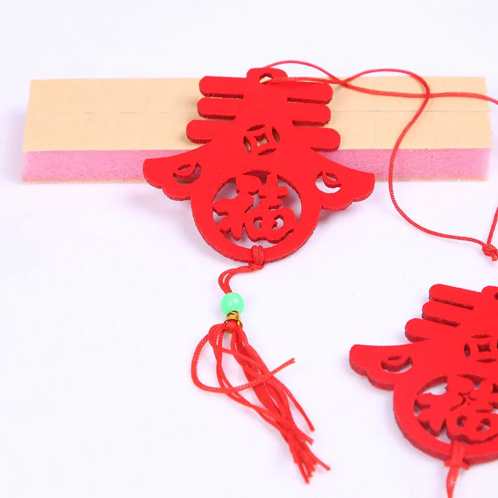 6pcs/pack Chinese New Year Decoration Pendant Non-woven Style Spring Festival Home Hanging Gift | Дом и сад