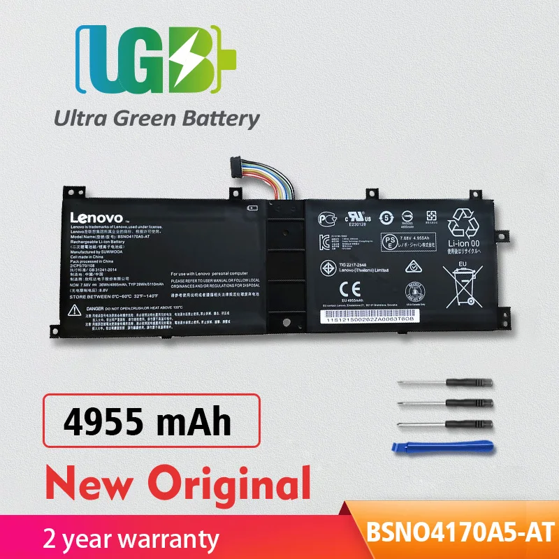 

Новый оригинальный аккумулятор 4955 мАч UGB для Lenovo Miix 520 510 510-12ISK 520-12IKB Φ 525-12IKB LH5B10L67278