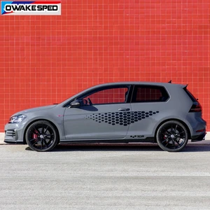 Наклейка на автомобиль, боковая юбка, Виниловая наклейка для Volkswagen Golf 4, 5, 6, 7, TSI, TCR, Polo, гоночные наклейки, автомобильные аксессуары, 1 комплект