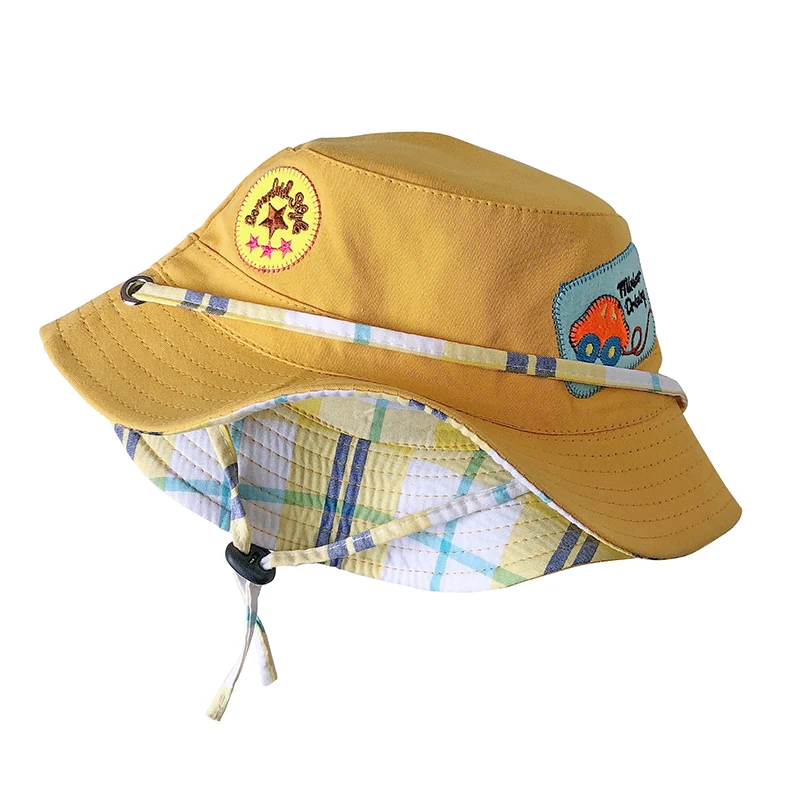 Детская летняя Панама для мальчиков и девочек Весенняя тонкая тканевая пляжная