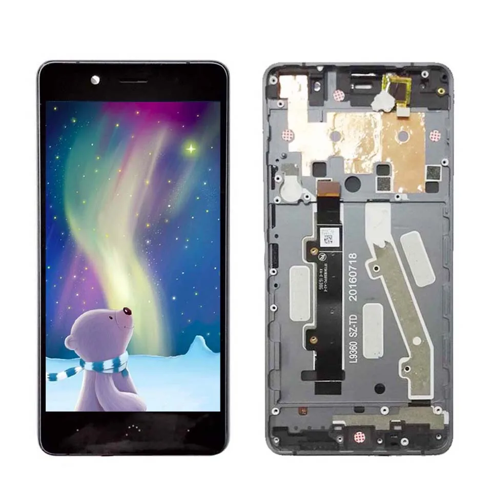 Черный/белый для BQ Aquaris X5 Plus ЖК-дисплей + сенсорный экран дигитайзер стеклянная