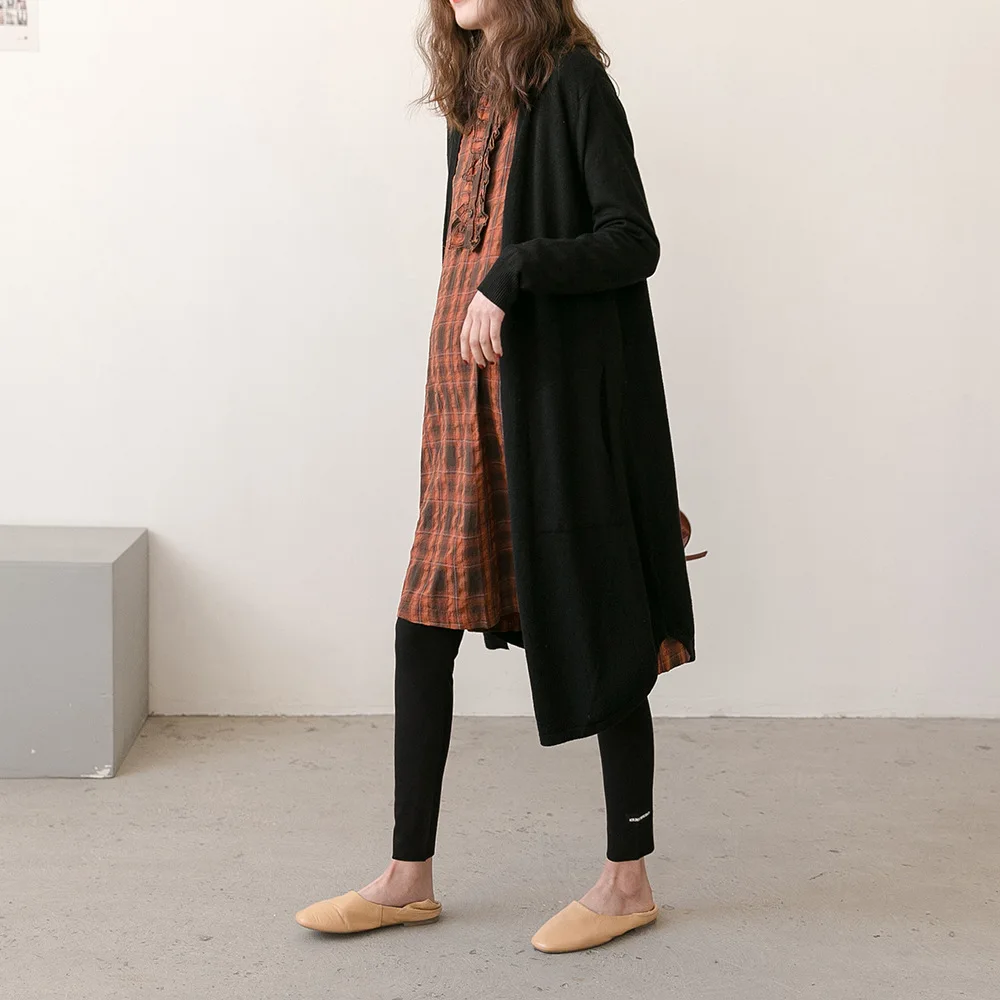 Весеннее и осеннее платье для беременных женщин модный вязаный женский кардиган