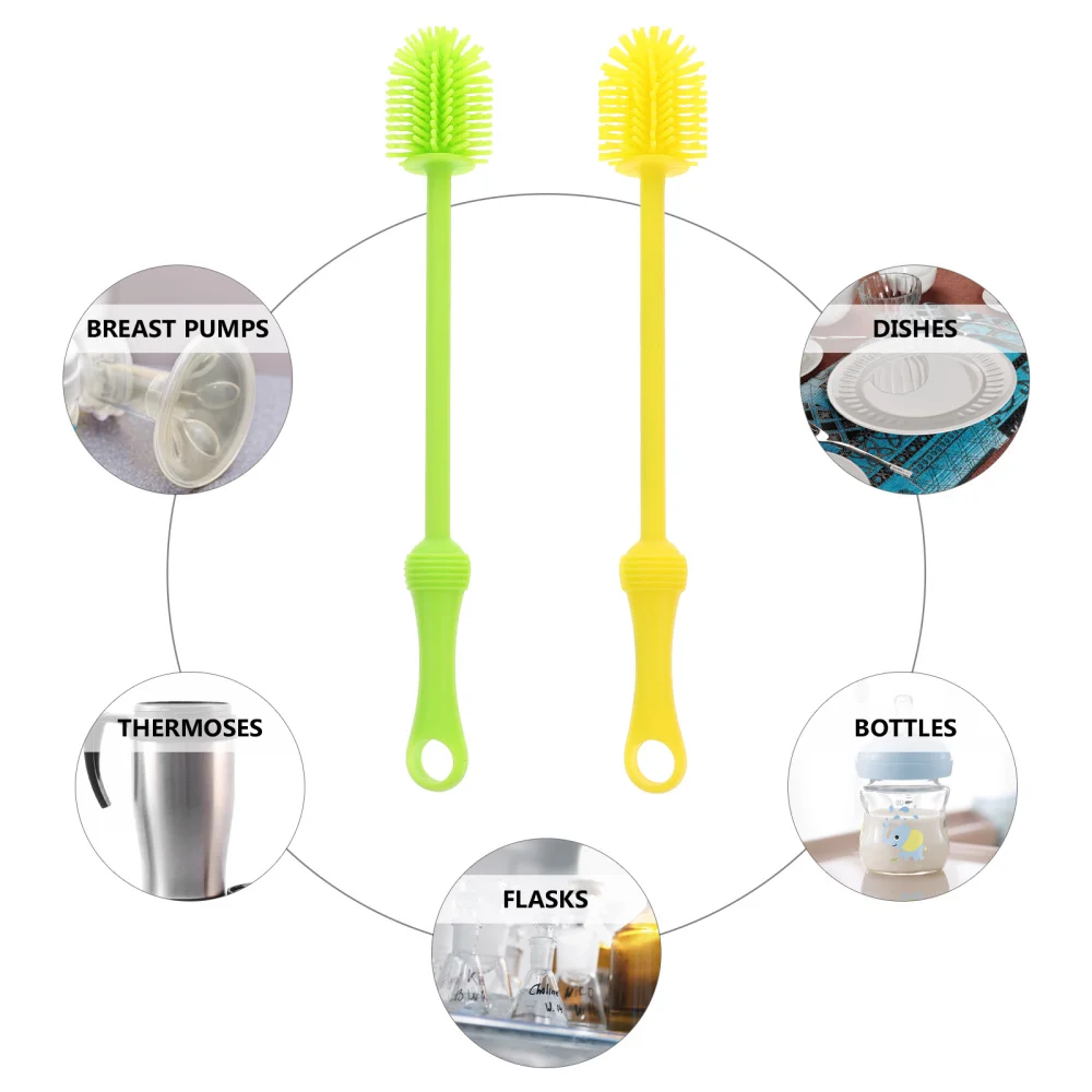

2pcs Multipurpose Cleaning Brushes Glasses Cup Brushes Food Jar Brushes