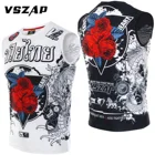 VSZAP Rose MMA Спортивная футболка для бокса Муай Тай борьба фитнес эластичная блузка без рукавов Одежда для бокса Муай Тай шорты MMA