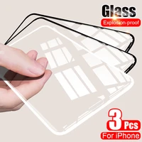 3pcs tempered glass for iphone 11 pro 12 mini x xr xs max protective glass for iphone 7 11 6 6s 8 plus se 2020 screen protector