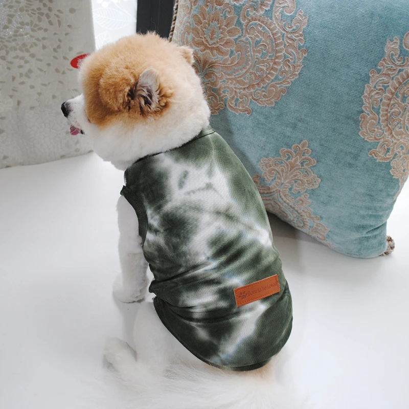 

Tie Dye Pet Clothes Vest Fashion Dog Shirt Puppy Pet Clothing For Small Medium Dogs Chihuahua Yorkie Casual Breathable Costume