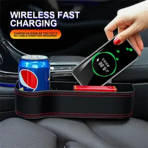 car supplies car seat gap mobile phone wireless charger car storage box water cup storage box stowing tidying interior parts free global shipping