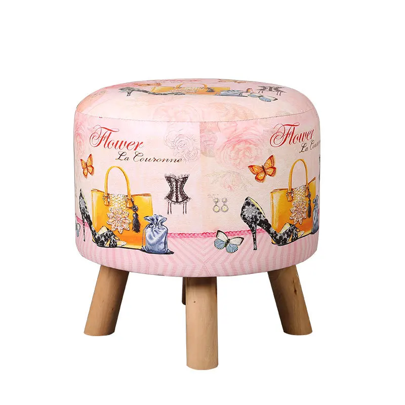 

Shoe-changing stool four-legged small sofa stool leather low seat stool leather pier stool fashion home furnishings step stool