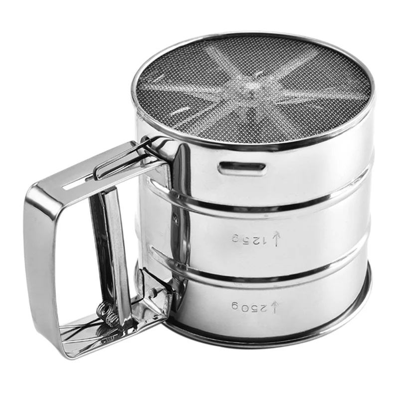 Stainless Steel Sieve Cup Powder Flour Sieve Pastry Baking Tools Home Garden Kitchen Dining Bake Ware Cake Tools