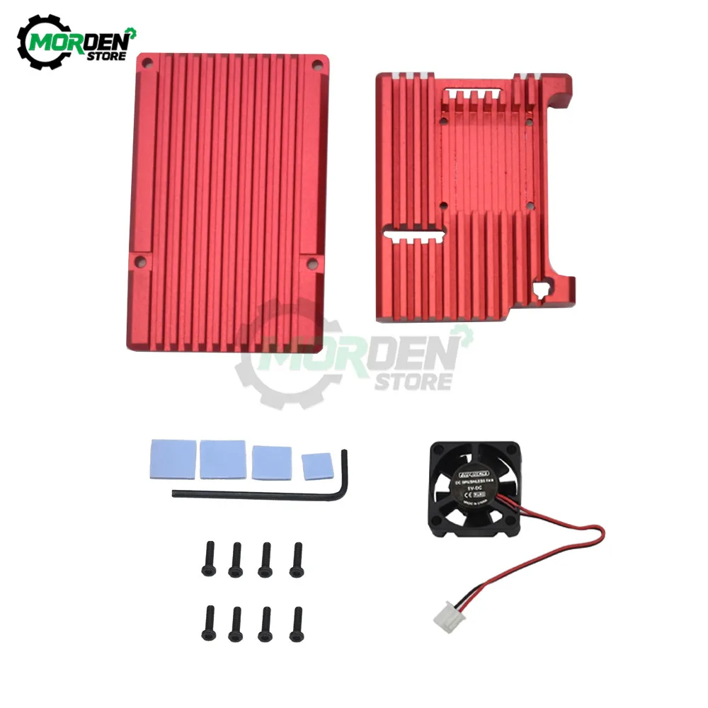 Корпус Корпуса для Raspberry Pi 4 Model B/B + CNC из алюминиевого сплава корпус с охлаждающим