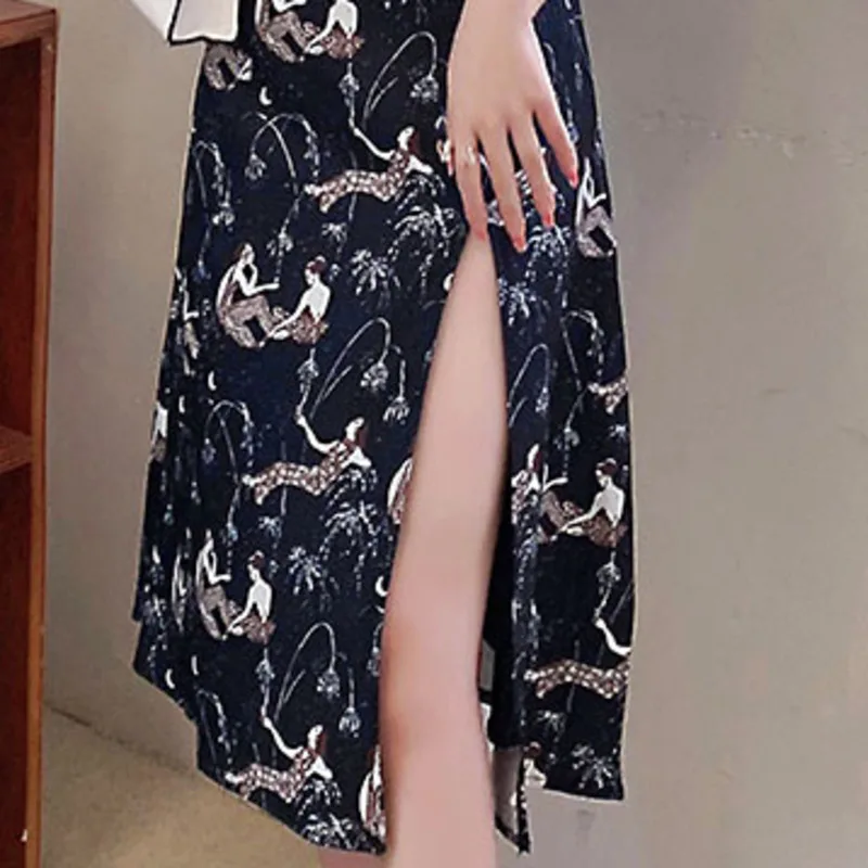

Sexy V Neck Long Dresses Women Vintage Spaghetti Strap Sleeveless Backless Side Split Robe Summer Ladies Black Vestido De Mujer