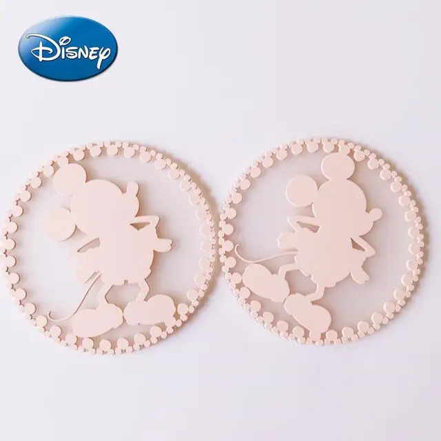 

Disney Mickey Minnie Donald Duck Daisy Soft Rubber Non-slip Insulation Coaster Coasters In Holder Set