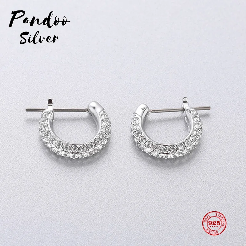 Женские серьги-кольца Pandoo элегантные серьги из стерлингового серебра с 1:1