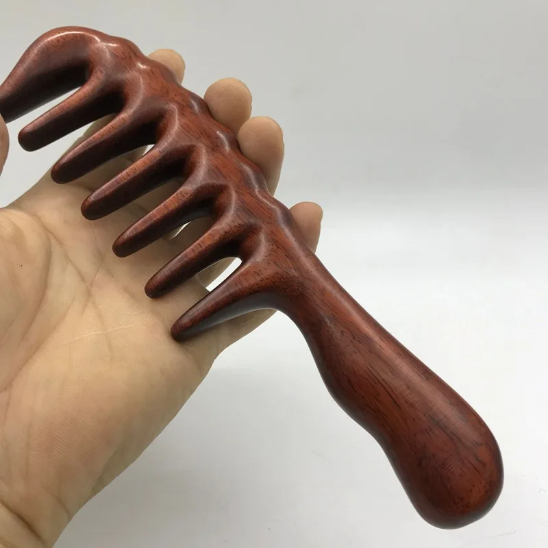Hair Comb for Detangling - Wide Tooth Wood Curly No Static Natural Wooden Sandalwood | Красота и здоровье