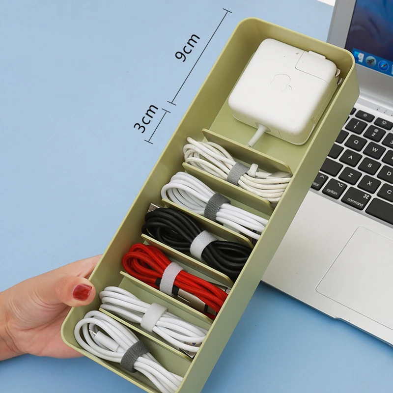 mobile phone cable earphone storage box color plastic data cable storage box desktop stationery multi function stackable box free global shipping