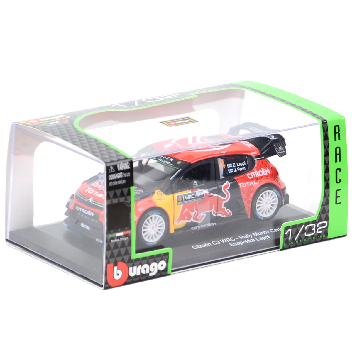 

Bburago 1:32 Citroen C3 WRC 2019 Monte Carlo Static Die Cast Vehicles Collectible Model Car Toys