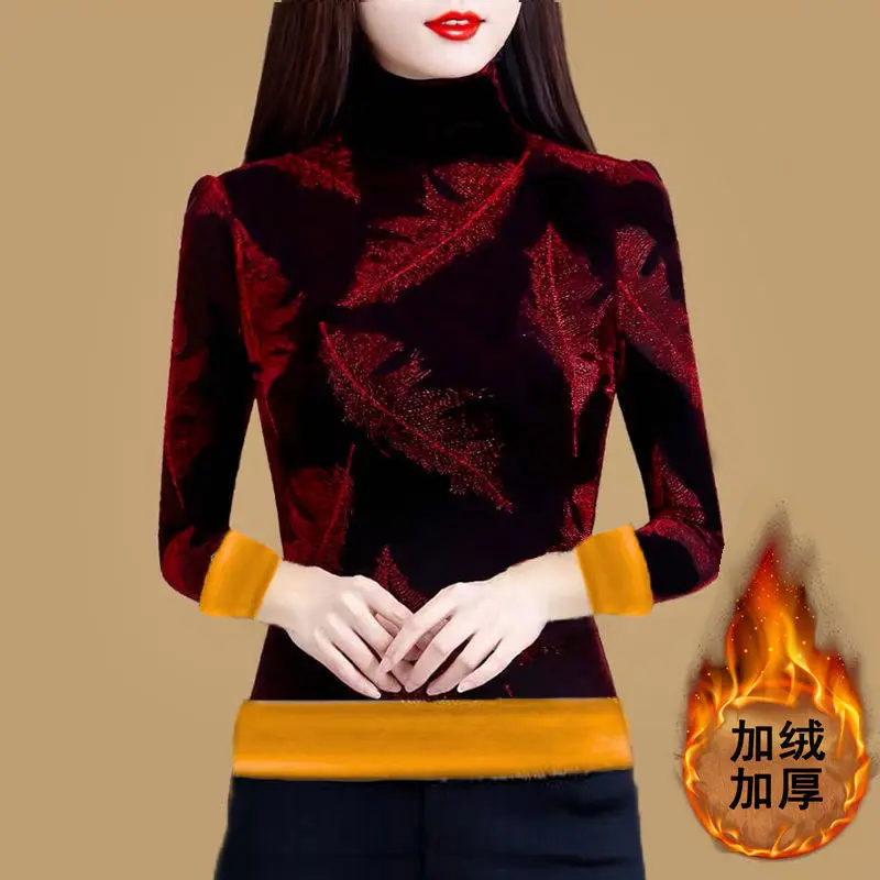 Женские футболки зимняя женская одежда водолазка новая футболка с длинным