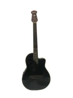 beuty thin body 40 inch 24 fret folk guitar unfinished stock acoustic electric guitar thin body diy 6 string black color