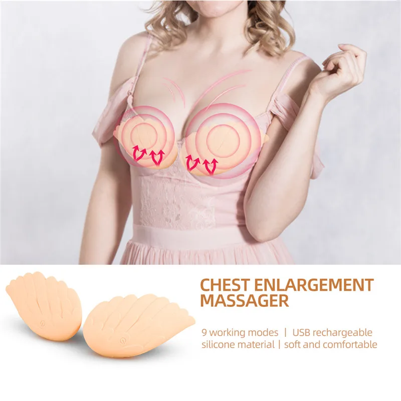 

Electric Breast Enlargement Massager Women Acupressure Massage Bra Chest Enhancer Silicone Anti Breast Sagging Stimulator Pad