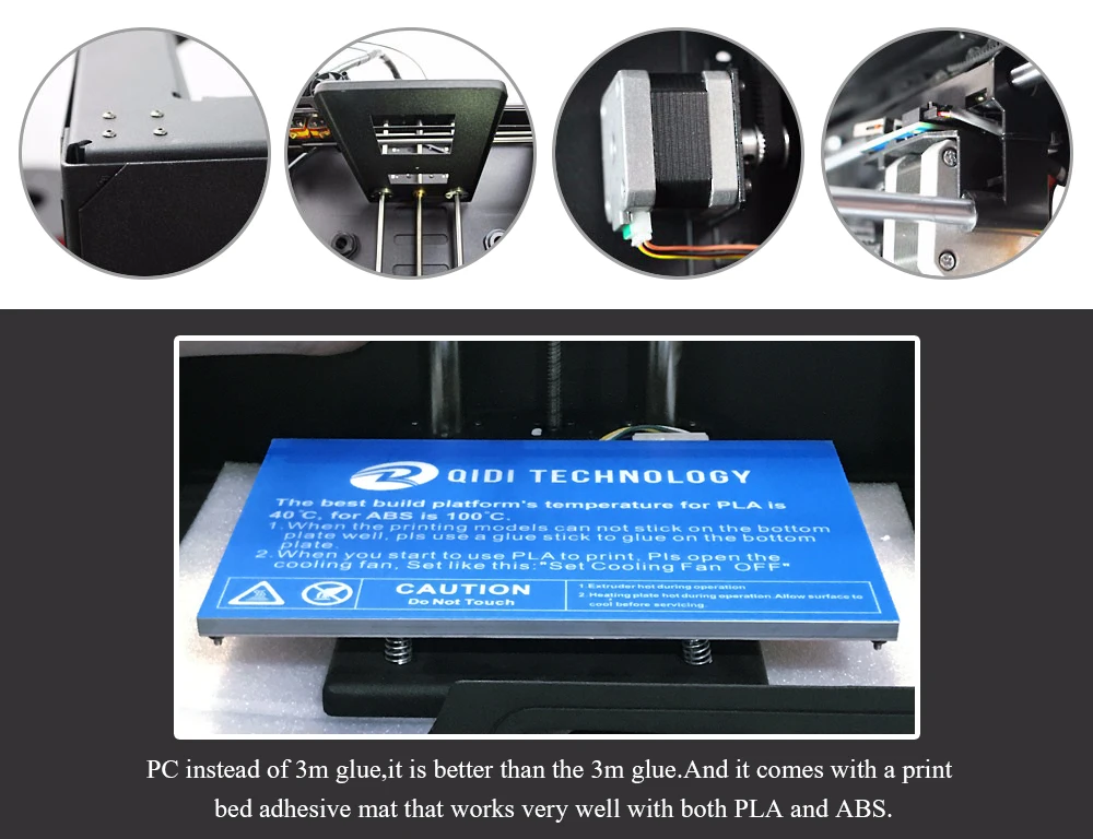 Настольный 3D принтер QIDI TECH I с двойным Экструдером полностью металлическая рама