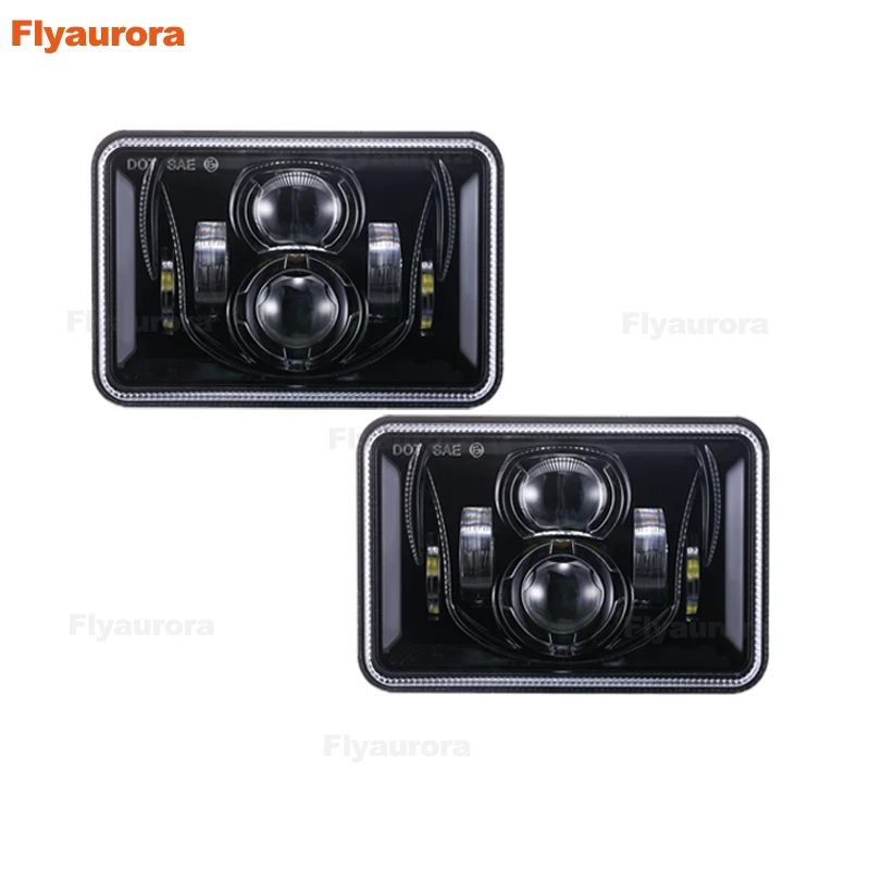 Автомобиль Грузовик 4x6 дюймов прямоугольный прожектор светодиодный фары