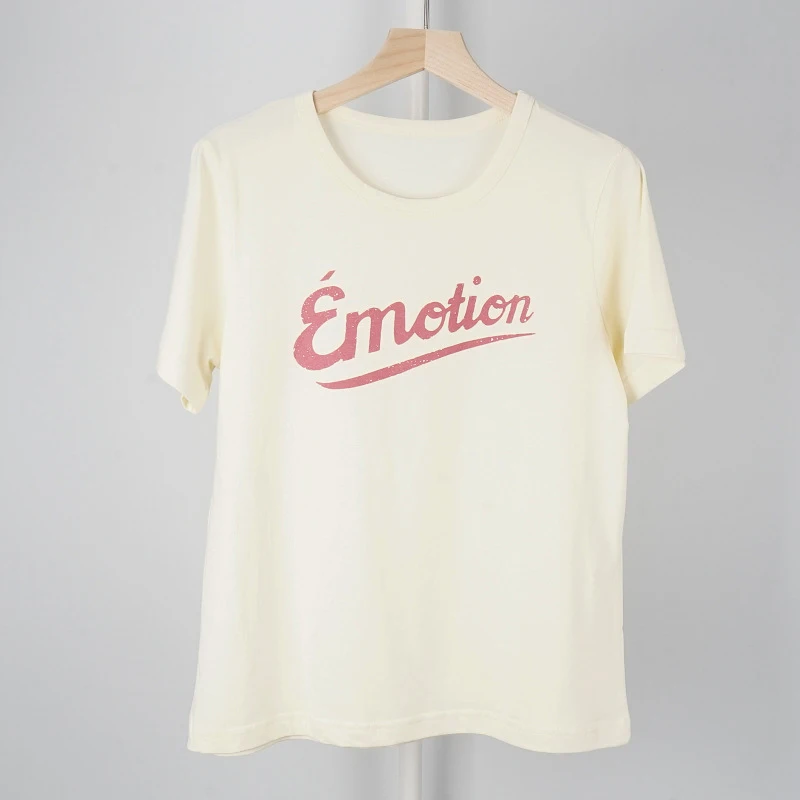 

Vintage Letter Graphic T-shirts Summer Women's O Neck Short Sleeve Cotton Pullover Loose Casual Streetwear Printed Tees Top 2021
