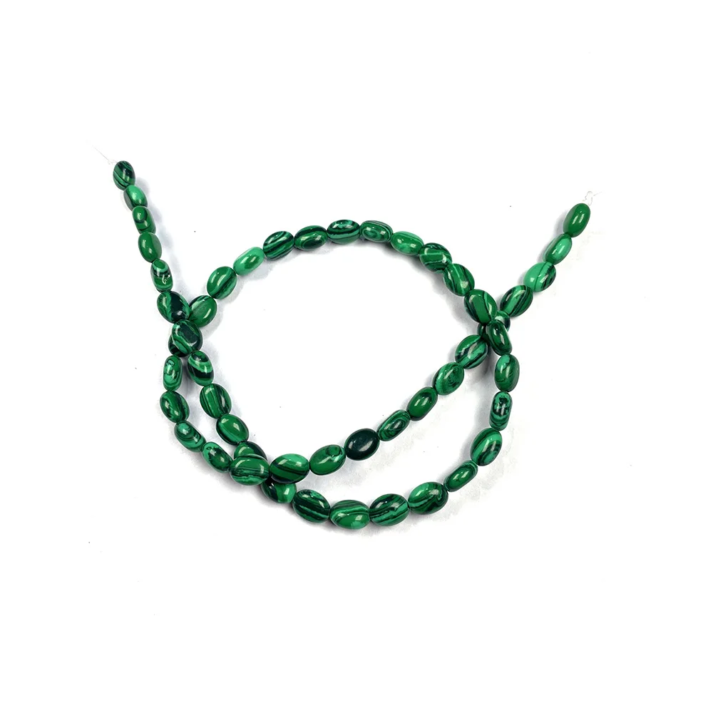 

50Pcs Natural Stone Beads Section Egg-shaped Loose Beads For DIY Necklace Bracelet Anklet Earrings Craft Jewelry Accessory