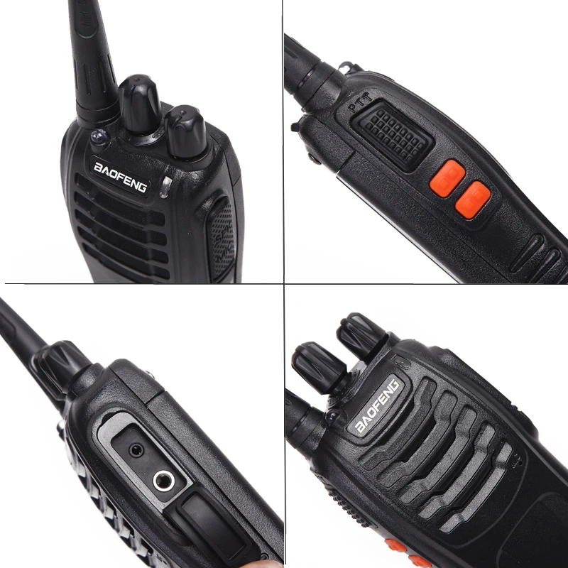 2PCS for Baofeng BF-888S Walkie Talkie 5W Two-way radio Portable Radio UHF 400-470MHz 16CH Comunicador Transmitter Transceiver