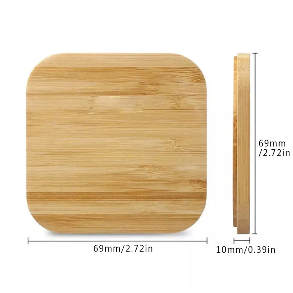 

Qi Wireless Charger Slim Wood Charging Pad Mobile Phone Charger Charging Mat for Samsung Galaxy Note 9 Iphone Wireless Charger