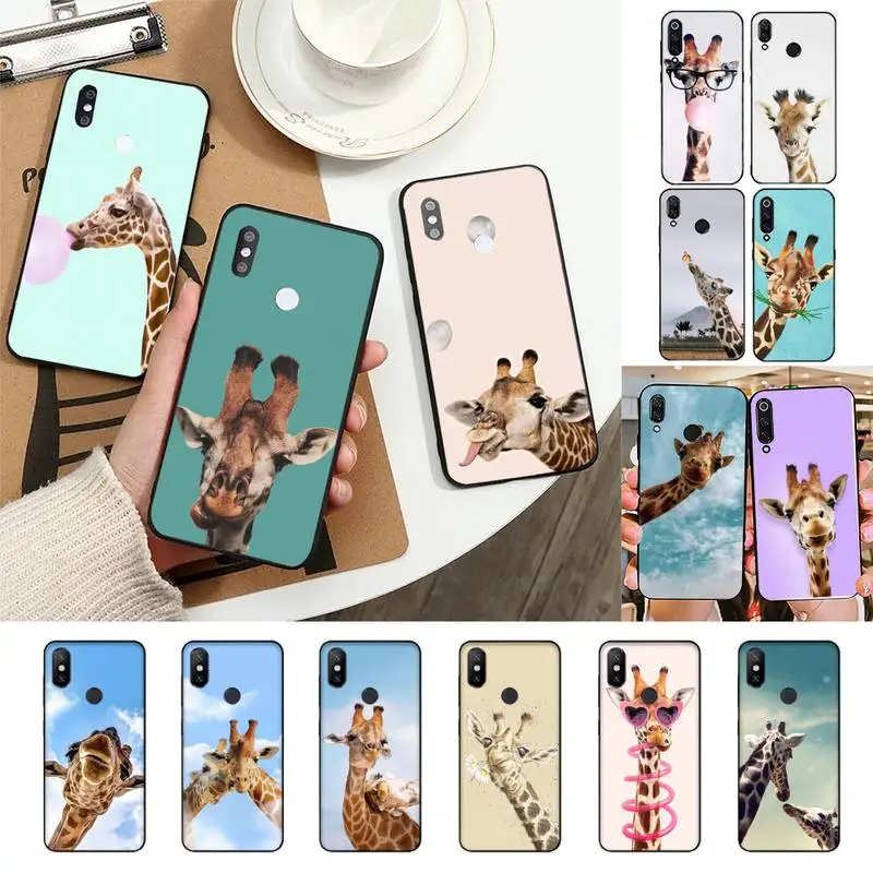 

TOPLBPCS Giraffes Cute Animal Phone Case For Redmi Note 7 5 8A Note8pro 9Pro 8T Coque for note6pro Capa