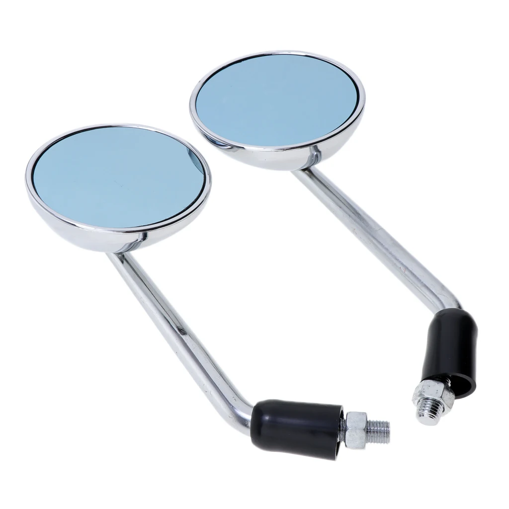

2PCS Universal Motorcycle Mirrors - Round Folding Bar End Side Mirror 8mm 10mm