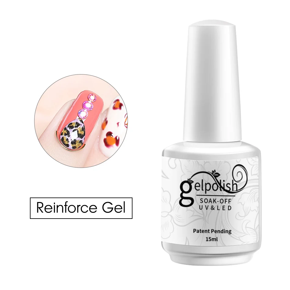 Reinforce Gel ROHWXY 15 мл Гель-лак для ногтей Блестящий Светодиодный УФ-Гель-лак для ногтей впитывающий Гель-лак для ногтей - Цвет: Reinforce Gel