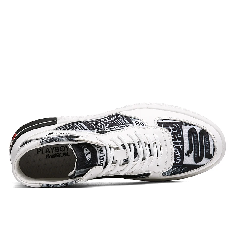 

PLAYBOY 2019 New Brand Men Casual Shoes Breathable Lace-Up Walking Shoes Lightweight Comfortable Canvas Men Sneakers Shoes