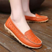 women loafers summer mom casual shoes high quality leather flats woman soft comfortable plus size fashion ladies slip on shoes