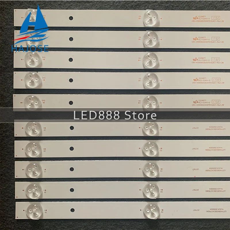 Светодиодная лента для подсветки lehua 55S370 0 haier 55UG2500 CRH-K55K6003030T0510R6C1-Rev1.3W - купить по