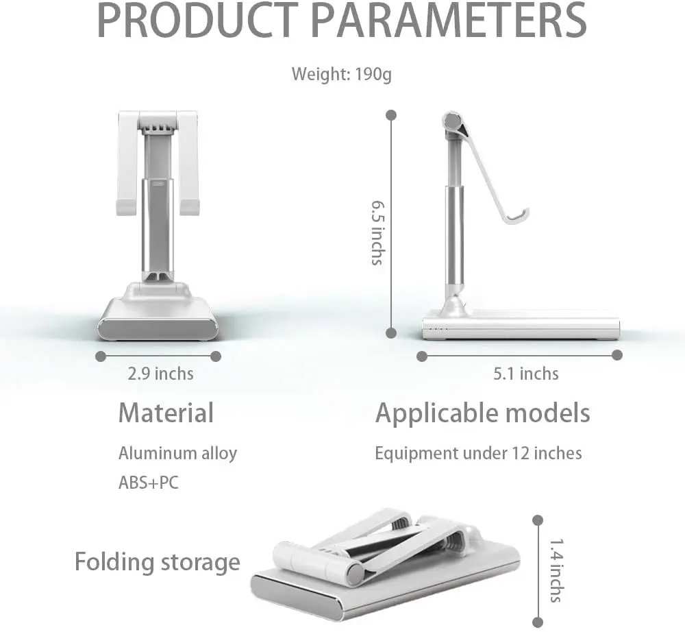 Регулируемая подставка для сотового телефона kooway полностью складной держатель