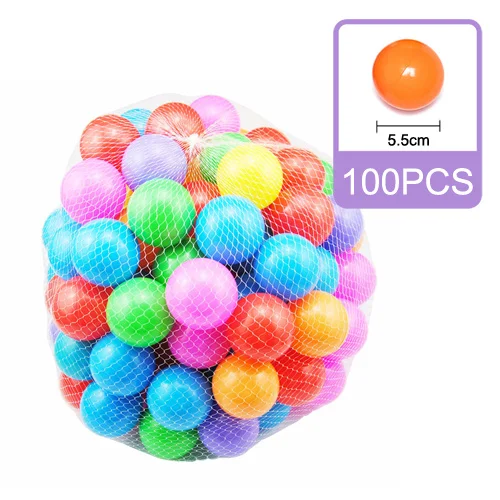 5.5cm 100pcs Детская Вигвама, детская москитная сетка, палатка, всплывающая, складная, портативная, Детская Пляжная палатка для сна, Игровая палатка, детские игрушки, морской мяч, бассейн - Цвет: 5.5cm 100pcs