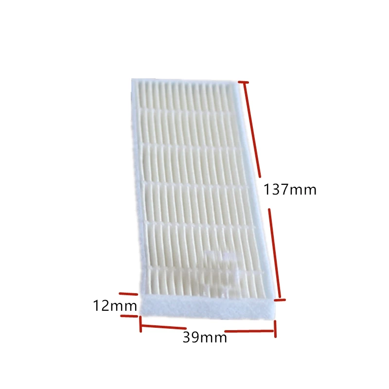 5pcs/lot 137mm*39mm*12mm Robot vacuum cleaner HEPA Filter Robotic Vacuum Cleaner Spare parts Accessories Replacement 100%new